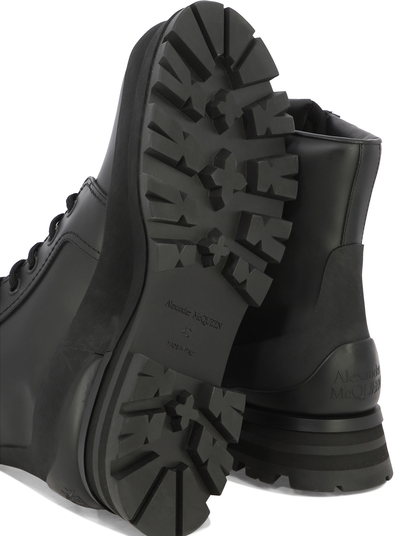 ALEXANDER MCQUEEN Black   Wander combat boots